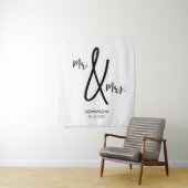 Trouwachtergrond Mr. & Mevrouw Aangepaste Achterna Wandkleed (In situ)