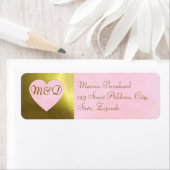 Trouwadreslabel | Roos roze set Etiket (Insitu)