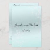 Trouwadvies, mooie blauwe trouwcommentaar kaart (Voorkant / Achterkant)
