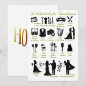 Trouwagenda voor bruidsjonkers programma (Voorkant / Achterkant)