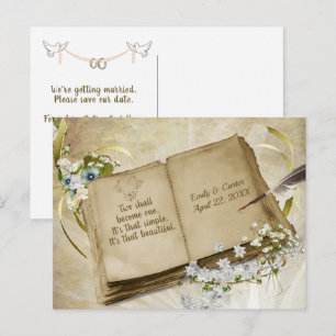 Trouwalbum Save The Date Briefkaart