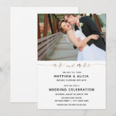 Trouwannonce en receptie kaart (Voorkant / Achterkant)