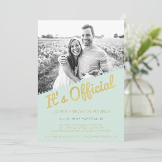 Trouwannonce en Uitnodiging (Staand voorkant)