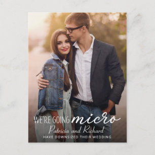 Trouwannunciatie om te downsizen Cute Foto Briefkaart