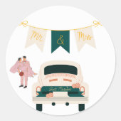 Trouwauto Sticker (Voorkant)