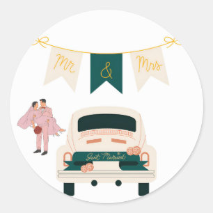Trouwauto Sticker