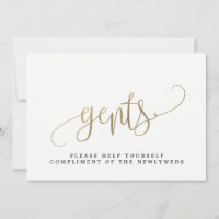 Trouwbadkamer bord voor heren - Mooie kalligrafie