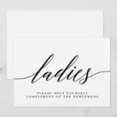 Trouwbadkamerbord voor dames - Modern Schrift Aankondiging (Voorkant / Achterkant)