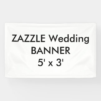 Trouwbanner op maat 5' x 3' spandoek