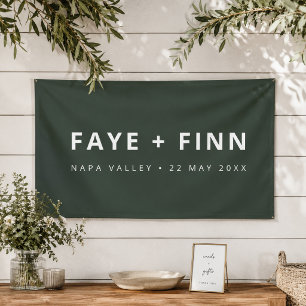 Trouwbanner Scandi Welkom Achtergrond Bord Spandoek