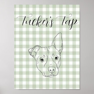 Trouwbarbord met hond poster