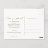 Trouwbedankje 3 Photo Collage Blush Gold Briefkaart (Achterkant)