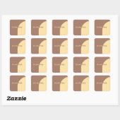 Trouwbedankje Mocha Mousse Arched Vierkante Sticker (Vel)