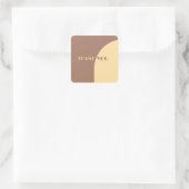 Trouwbedankje Mocha Mousse Arched Vierkante Sticker (Tas)