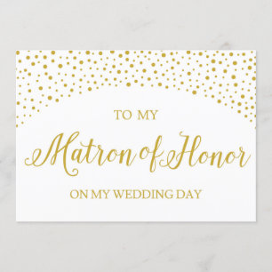 Trouwbedankkaart voor Matron of Honor Kaart