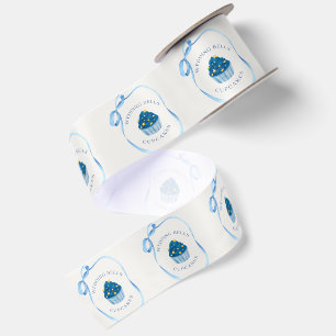 Trouwbel Cupcakes Favor voor blauwe bruidsdouche Lint