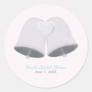 Trouwbellen & Hart Verlovings Bruiloftsshower Ronde Sticker