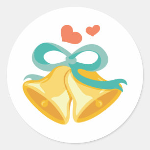 Trouwbellen Ronde Sticker