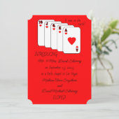 Trouwbericht Royal Flush Kaart (Staand voorkant)