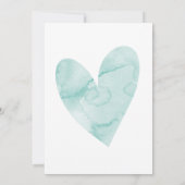 Trouwbestemming Aquarel Wereldkaart Hart Kaart (Achterkant)