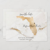 Trouwbestemming Florida Kaart  Verwijderbare Hart (Voorkant / Achterkant)