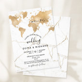 Trouwbestemming Wereldkaart Gouden Verplaatsbaar H Kaart