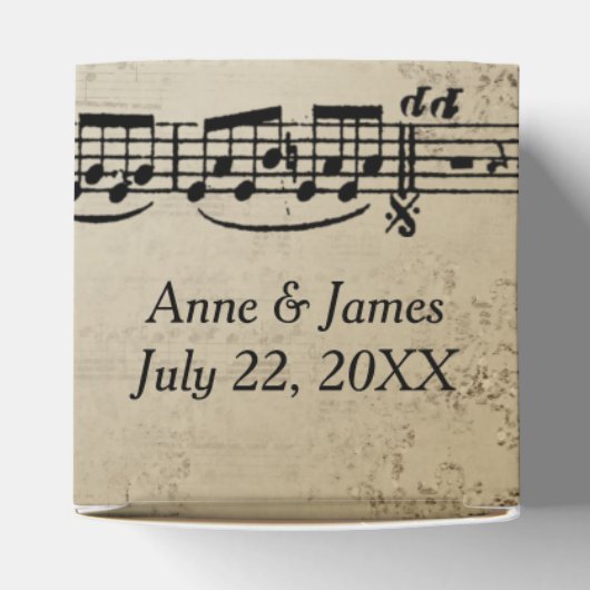 Trouwbladmuziek bedankdoosjes (Bovenkant)