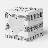 Trouwbladmuziek op berk bedankdoosjes (Voorkant Zijde)