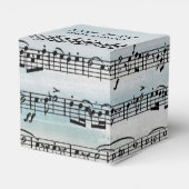 Trouwbladmuziek op waterverf bedankdoosjes (Achterkant)