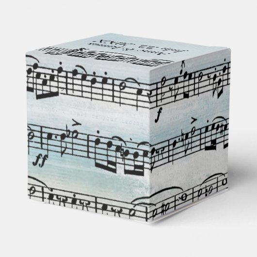 Trouwbladmuziek op waterverf bedankdoosjes (Achterkant)