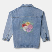 Trouwbloem Denim Jas – Bruid & Bruidsmeisjes Denim Jacket (Achterkant)