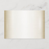 Trouwbloem Golden  Hart Lijst Elegant Informatiekaartje (Achterkant)