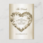 Trouwbloem Golden Hart Lijst Elegant Informatiekaartje