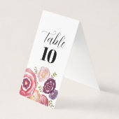 Trouwbloem schilderij tafel nummer kaart (Achterkant)