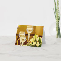 Trouwbloemen en kaarsen - blanco binnenkant