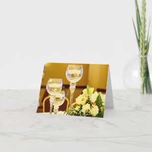 Trouwbloemen en kaarsen - Blanco binnenkant Bedankkaart