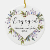 Trouwbloemen keramisch ornament (Voorkant)