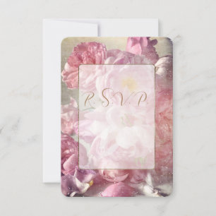 Trouwbloemen - R S V P, antwoordkaart RSVP Kaartje