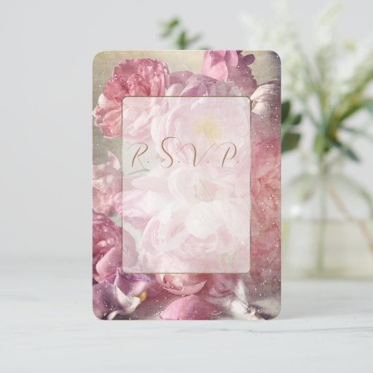 Trouwbloemen - R S V P, Reageer Kaart (Staand voorkant)