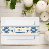 Trouwbloemen uit het midden van de eeuw | Crème | Uitnodigingen Wikkel