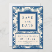 Trouwbloemen uit het midden van de eeuw save the date (Voorkant)