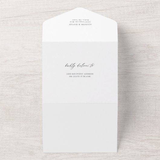 Trouwbloemen Wilde Bloem Lente Trouwdag All In One Uitnodiging (Buitenkant)