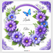 Trouwbloemenkrans Sticker (Vel)