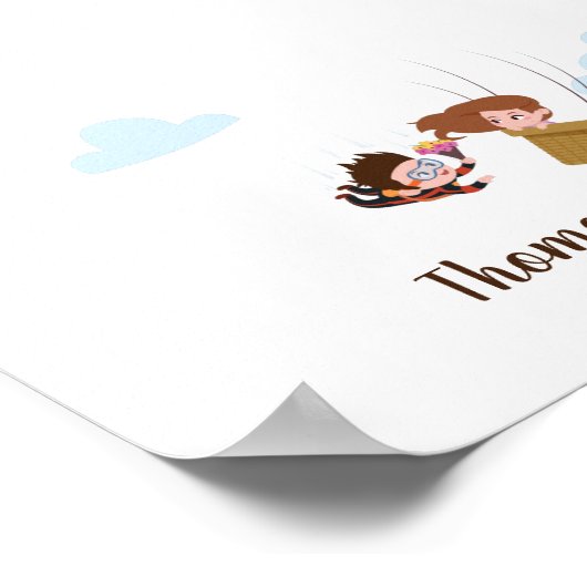 Trouwboek met vingerafdrukken voor koppels poster (Hoek)