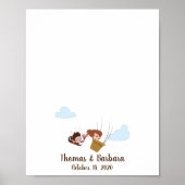 Trouwboek met vingerafdrukken voor koppels poster (Voorkant)