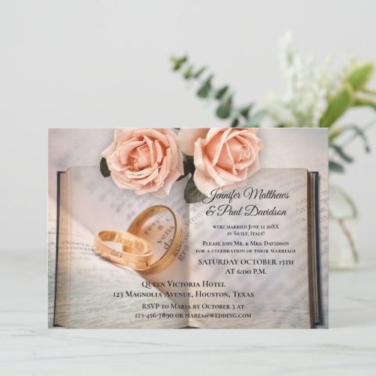 Trouwboeken Ontsnappen of Uitnodiging voor Bruilof (Staand voorkant)