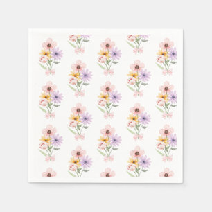 Trouwboeket waterverf bloemen mooi servet