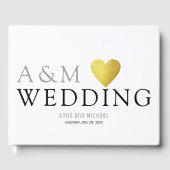 trouwboodschappen en handtekeningen wit gastenboek (Voorkant)