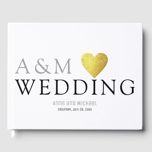 trouwboodschappen en handtekeningen wit gastenboek (Voorkant)