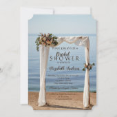 Trouwboog Strand Bloem Bruidsfeest Kaart (Voorkant)